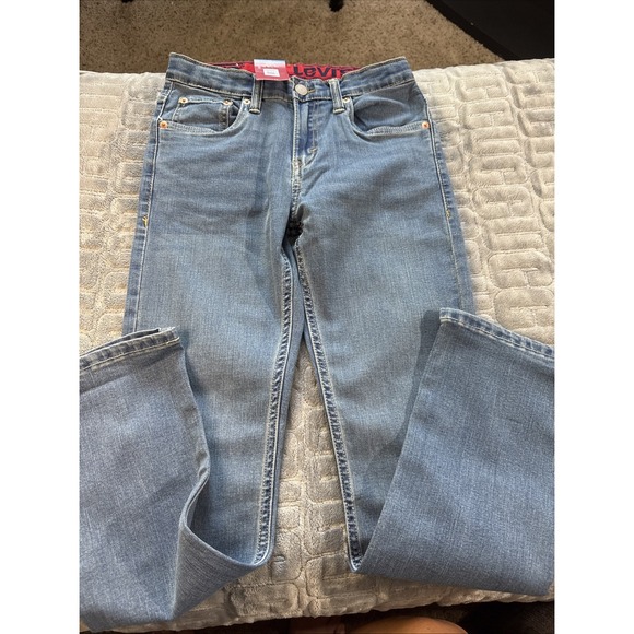 Levi's Boys Youth Jeans  511 Slim Flex Stretch Denim‎ Blue Jeans Size 12 NWT - Picture 1 of 12